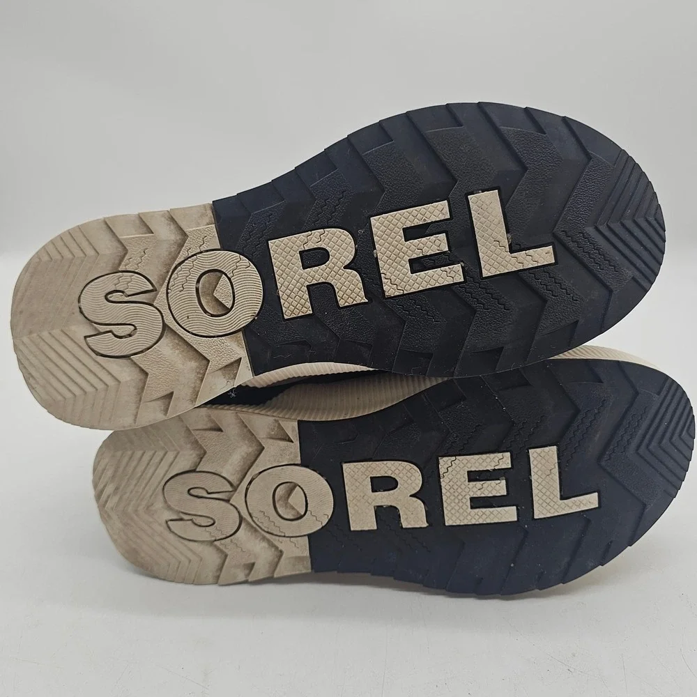 Sorel Women's 9 Out N About III Mid Sneaker Waterproof Shoes Black/Sea Salt